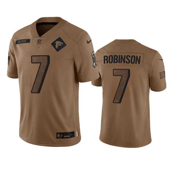 Men's Atlanta Falcons #7 Bijan Robinson 2023 Brown Salute To Setvice Limited Football Stitched Jersey Dyin,We sell and wholesale Men's Atlanta Falcons #7 Bijan Robinson 2023 Brown Salute To Setvice Limited Football Stitched Jersey Dyin on line form chian!